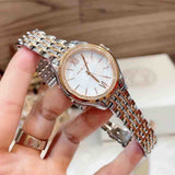 Buy Shop Michael Kors Mindy Three Hand White Dial Two Tone Steel Strap Watch For Women - MK7077 USA Online