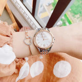 Buy Shop Michael Kors Mindy Three Hand White Dial Two Tone Steel Strap Watch For Women - MK7077 USA Online