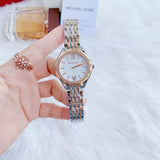 Buy Shop Michael Kors Mindy Three Hand White Dial Two Tone Steel Strap Watch For Women - MK7077 USA Online