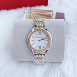 Buy Shop Michael Kors Mindy Three Hand White Dial Two Tone Steel Strap Watch For Women - MK7077 USA Online