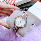 Buy Shop Michael Kors Mindy Three Hand White Dial Two Tone Steel Strap Watch For Women - MK7077 USA Online
