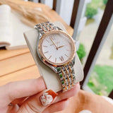 Buy Shop Michael Kors Mindy Three Hand White Dial Two Tone Steel Strap Watch For Women - MK7077 USA Online