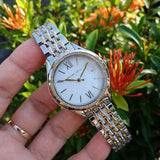 Buy Shop Michael Kors Mindy Three Hand White Dial Two Tone Steel Strap Watch For Women - MK7084 USA Online