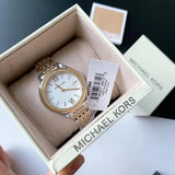 Buy Shop Michael Kors Mindy Three Hand White Dial Two Tone Steel Strap Watch For Women - MK7084 USA Online