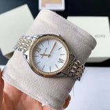 Buy Shop Michael Kors Mindy Three Hand White Dial Two Tone Steel Strap Watch For Women - MK7084 USA Online