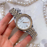 Buy Shop Michael Kors Mindy Three Hand White Dial Two Tone Steel Strap Watch For Women - MK7084 USA Online
