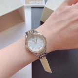 Buy Shop Michael Kors Mindy Three Hand White Dial Two Tone Steel Strap Watch For Women - MK7084 USA Online