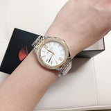 Buy Shop Michael Kors Mindy Three Hand White Dial Two Tone Steel Strap Watch For Women - MK7084 USA Online