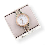 Buy Shop Michael Kors Mindy Three Hand White Dial Two Tone Steel Strap Watch For Women - MK7084 USA Online