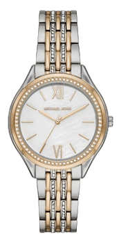Buy Shop Michael Kors Mindy Three Hand White Dial Two Tone Steel Strap Watch For Women - MK7084 USA Online
