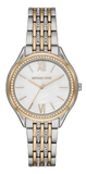 Buy Shop Michael Kors Mindy Three Hand White Dial Two Tone Steel Strap Watch For Women - MK7084 USA Online