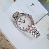 Buy Shop Michael Kors Mindy White Dial Silver Steel Strap Watch For Women - MK7075 USA Online