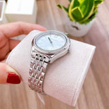 Buy Shop Michael Kors Mindy White Dial Silver Steel Strap Watch For Women - MK7075 USA Online
