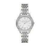 Buy Shop Michael Kors Mindy White Dial Silver Steel Strap Watch For Women - MK7075 USA Online