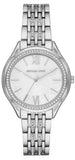 Buy Shop Michael Kors Mindy White Dial Silver Steel Strap Watch For Women - MK7075 USA Online