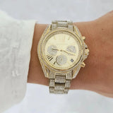 Buy Shop Michael Kors Mini Bradshaw Crystals Gold Dial Gold Steel Strap Watch For Women - MK6494 USA Online