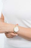 Buy Shop Michael Kors Mini Camille Chronograph White Dial Rose Gold Steel Strap Watch For Women - MK6844 USA Online
