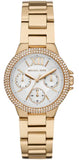 Buy Shop Michael Kors Mini Camille Chronograph White Dial Rose Gold Steel Strap Watch For Women - MK6844 USA Online