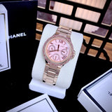 Buy Shop Michael Kors Mini Camille Multifunction Rose Gold Dial Rose Gold Steel Strap Watch For Women - MK7273 USA Online