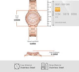 Buy Shop Michael Kors Mini Camille Multifunction Rose Gold Dial Rose Gold Steel Strap Watch For Women - MK7273 USA Online