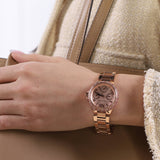 Buy Shop Michael Kors Mini Camille Multifunction Rose Gold Dial Rose Gold Steel Strap Watch For Women - MK7273 USA Online