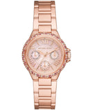 Buy Shop Michael Kors Mini Camille Multifunction Rose Gold Dial Rose Gold Steel Strap Watch For Women - MK7273 USA Online
