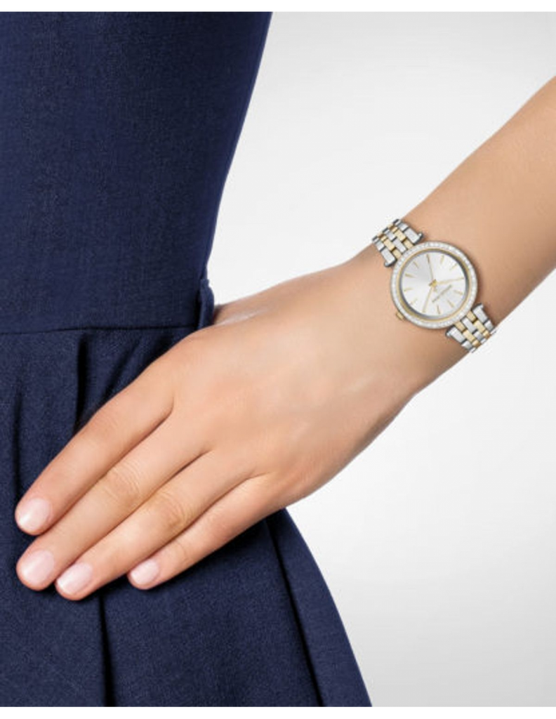 Buy Shop Michael Kors Darci Silver Dial Two Tone Steel Strap Watch for Women - MK3405 USA Online