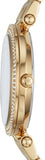 Buy Shop Michael Kors Mini Darci Quartz Black Dial Gold Steel Strap Watch For Women - MK3738 USA Online