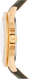 Buy Shop Michael Kors Mini Everest Crystals White Dial Green Leather Strap Watch for Women - MK4720 USA Online