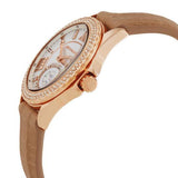 Buy Shop Michael Kors Mini Everest Crystals White Dial Brown Leather Strap Watch for Women - MK4719 USA Online