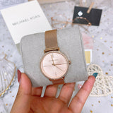 Buy Shop Michael Kors Mini Jayne Crystals Rose Gold Dial Rose Gold Mesh Strap Watch for Women - MK7122 USA Online