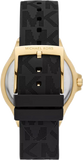 Buy Shop Michael Kors Mini Lennox Quartz Black Dial Black Silicone Strap Watch For Women - MK7281 USA Online