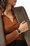 Buy Shop Michael Kors Mini Lennox Quartz Black Dial Black Silicone Strap Watch For Women - MK7281 USA Online