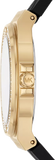 Buy Shop Michael Kors Mini Lennox Quartz Black Dial Black Silicone Strap Watch For Women - MK7281 USA Online