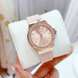 Buy Shop Michael Kors Mini Lennox Three-Hand Rose Gold Dial Pink Silicone Strap Watch For Women - MK7282 USA Online