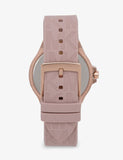 Buy Shop Michael Kors Mini Lennox Three-Hand Rose Gold Dial Pink Silicone Strap Watch For Women - MK7282 USA Online