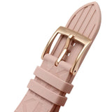Buy Shop Michael Kors Mini Lennox Three-Hand Rose Gold Dial Pink Silicone Strap Watch For Women - MK7282 USA Online