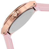 Buy Shop Michael Kors Mini Lennox Three-Hand Rose Gold Dial Pink Silicone Strap Watch For Women - MK7282 USA Online