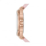 Buy Shop Michael Kors Mini Lennox Three-Hand Rose Gold Dial Pink Silicone Strap Watch For Women - MK7282 USA Online