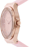 Buy Shop Michael Kors Mini Lennox Three-Hand Rose Gold Dial Pink Silicone Strap Watch For Women - MK7282 USA Online