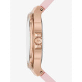 Buy Shop Michael Kors Mini Lennox Three-Hand Rose Gold Dial Pink Silicone Strap Watch For Women - MK7282 USA Online