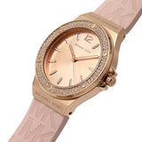 Buy Shop Michael Kors Mini Lennox Three-Hand Rose Gold Dial Pink Silicone Strap Watch For Women - MK7282 USA Online