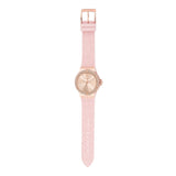 Buy Shop Michael Kors Mini Lennox Three-Hand Rose Gold Dial Pink Silicone Strap Watch For Women - MK7282 USA Online