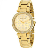 Buy Shop Michael Kors Parker Gold Dial Gold Steel Strap Watch for Women - MK6469 USA Online