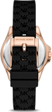 Buy Shop Michael Kors Mini Pilot Black Dial Black Silicone Strap Watch For Women - MK7373 USA Online
