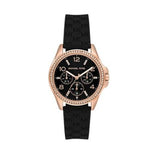 Buy Shop Michael Kors Mini Pilot Black Dial Black Silicone Strap Watch For Women - MK7373 USA Online