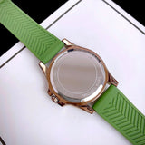 Buy Shop Michael Kors Mini Pilot Chronograph Green Dial Green Silicone Strap Watch For Women - MK7421 USA Online