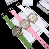 Buy Shop Michael Kors Mini Pilot Chronograph Green Dial Green Silicone Strap Watch For Women - MK7421 USA Online