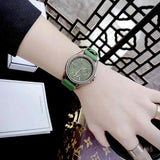 Buy Shop Michael Kors Mini Pilot Chronograph Green Dial Green Silicone Strap Watch For Women - MK7421 USA Online