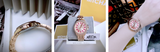 Buy Shop Michael Kors Mini Pilot Quartz Gold Dial Gold Steel Strap Watch For Women - MK7367 USA Online